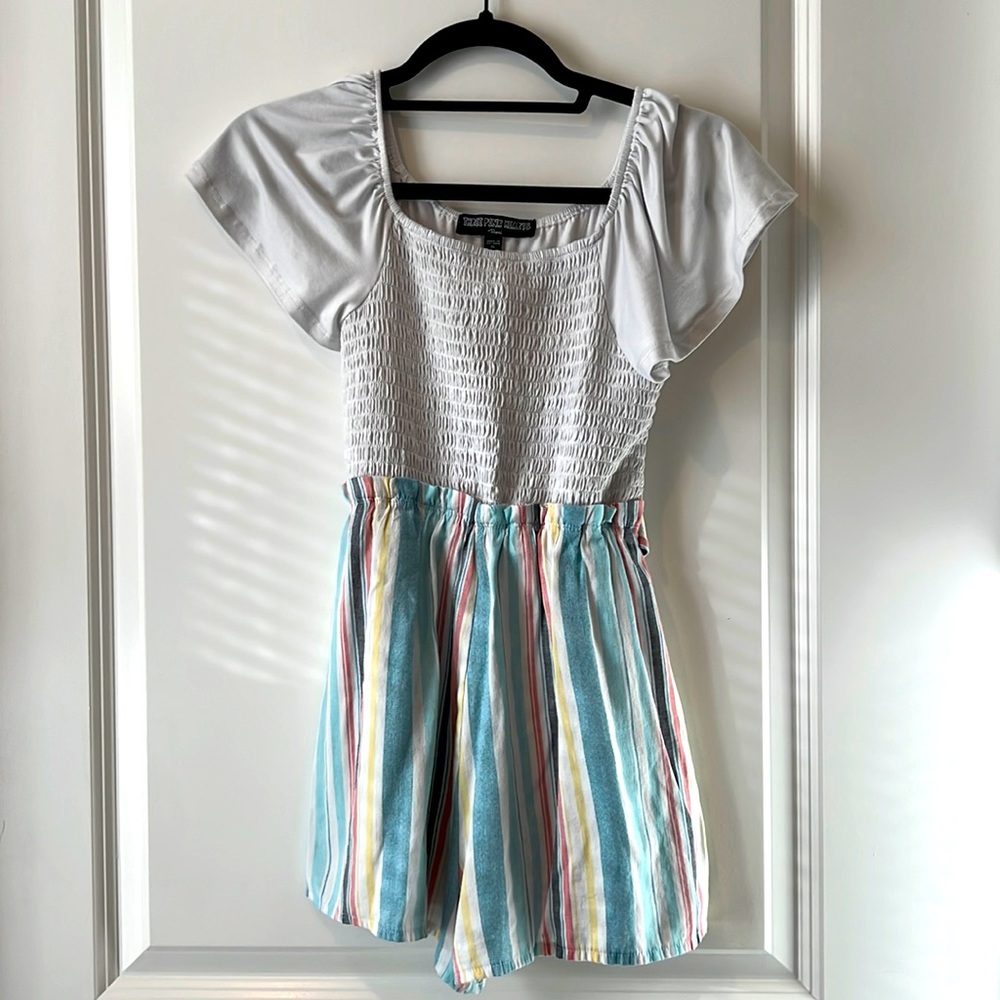 Three Pink Hearts Girls XL Multi-color Romper